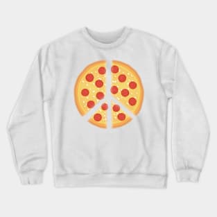 Pizza = peace Crewneck Sweatshirt